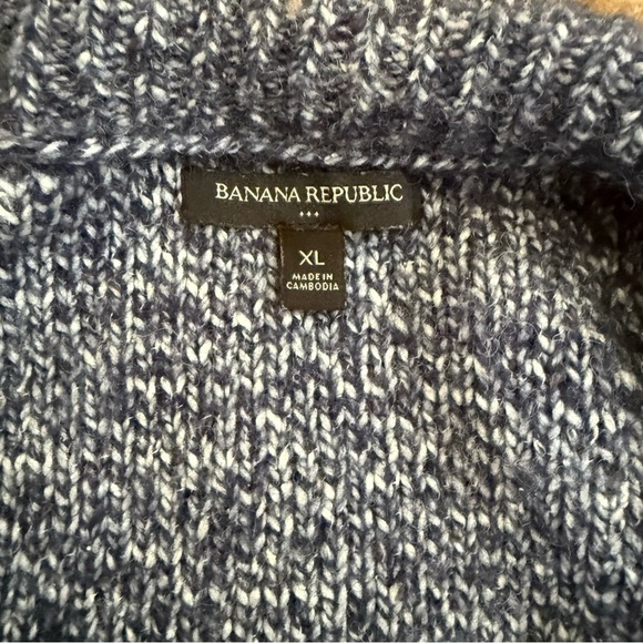 Banana Republic Men’s XL Wool Blend Zip Up Sweater Jacket - Picture 2 of 6